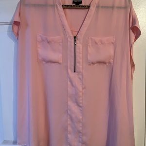 Pastel pink zipper top